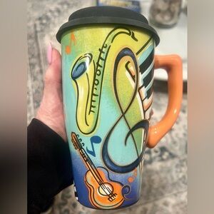Colorful Musical Instrument Travel Mug with Lid